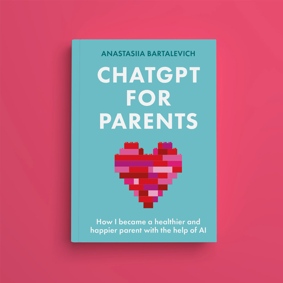 The cover of the book chatgpt for parents by anastasiia bartalevich on vibrant pink background